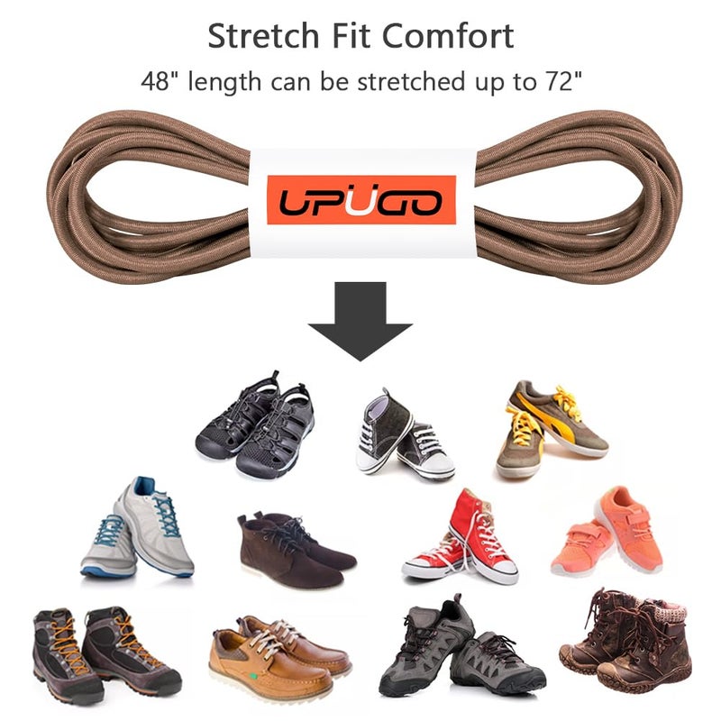 UpUGo Elastic Shoe Laces, No Tie Shoe Laces Tieless for Kids, Adults, Elderly, One Size Fit All - Image 3