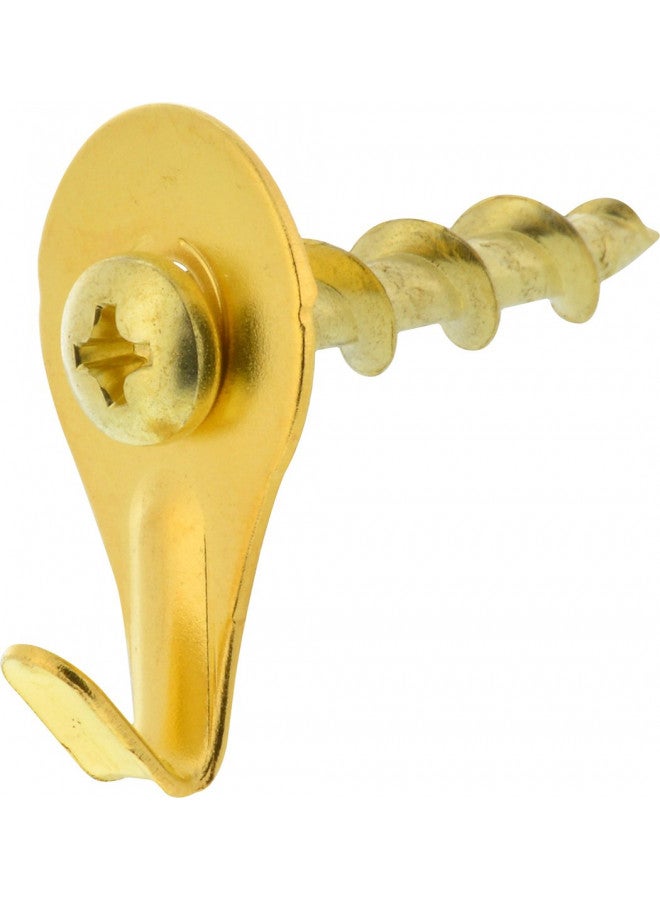 Hillman Brass 122367 Self-Drilling Wall Dogs with Picture Hanging Hook, up to 50 lbs (Pack of 10)