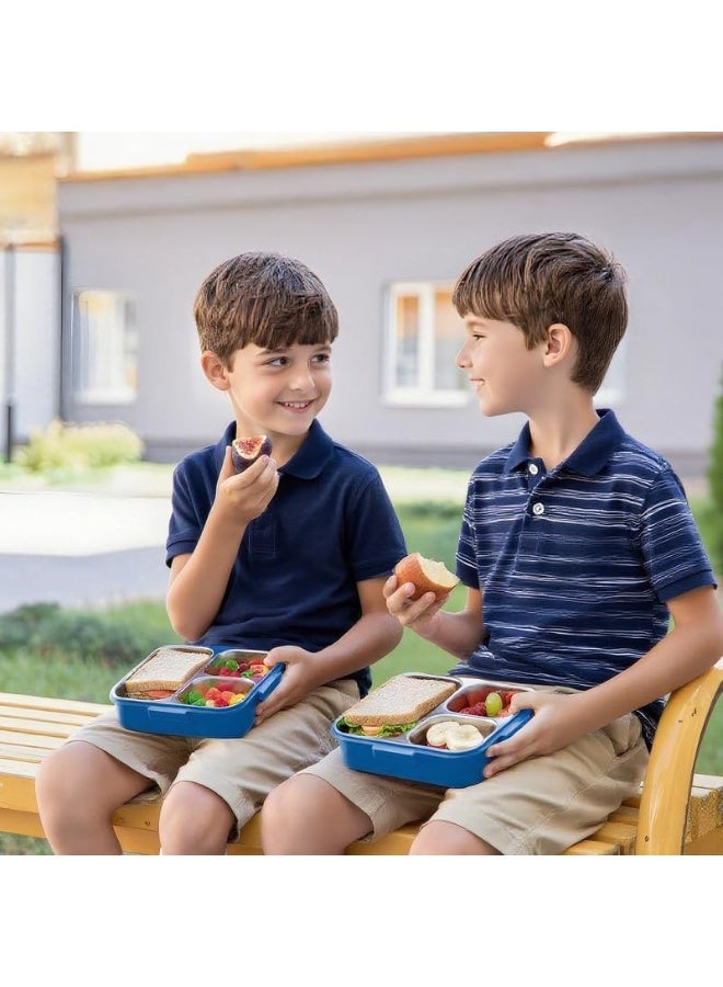 Lucky Kids Insulated Bento Lunch Box Set for Kids 3-Compartment Leakproof Container with Lunch Bag BPA-Free, Dishwasher Safe - Image 2