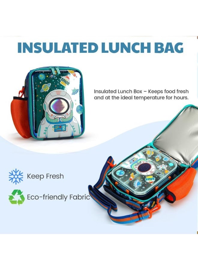 Lucky Kids Insulated Bento Lunch Box Set for Kids 3-Compartment Leakproof Container with Lunch Bag BPA-Free, Dishwasher Safe - Image 5