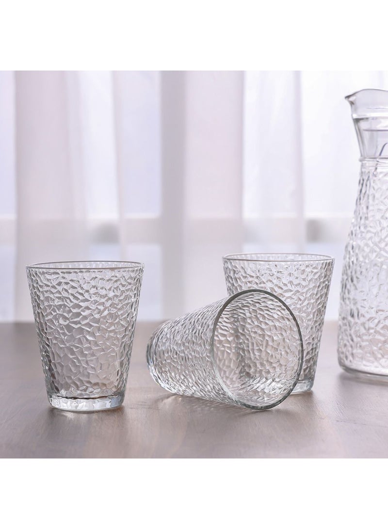DANUBE HOME Danube Essential 5-Piece Glass Pitcher Set – Durable Clear Glass Water Pitcher with Lid, Ideal for Home, Kitchen, Office, Party, and Everyday Use – Stylish Drinkware Set 1.2L/240ml  - Image 2