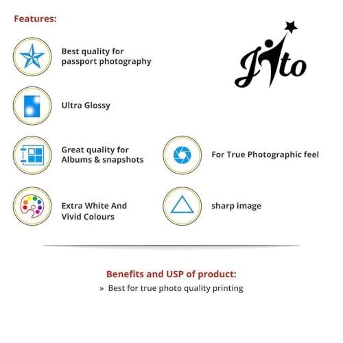 Jito JT 135-100 Glossy Photo Paper, 135 gsm, 100 Sheets A4 Size - Image 3