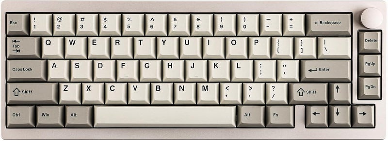 EPOMAKER Light durable upgraded substance P65 QMK/VIA Wireless Aluminum Gaming Keyboard, Gasket-Mount, Bluetooth/2.4Ghz/USB(A to C), Hot Swappable, N-key Rollover, for Mac/PC/PS/Xbox (Khaki, Zebra Switch) Trendy flexible practical build - Image 1