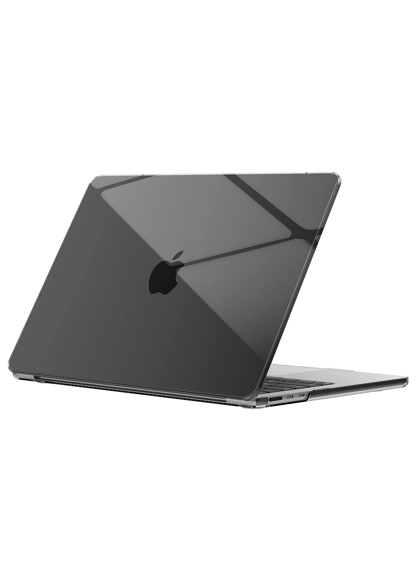 Snap On Laptop Case Cover Compatible with MacBook Air 13.6 Inch 2022 Release A2681 M2 Chip w/Liquid Retina Display & Touch ID Protective Plastic Hard Shell Case Cover (Crystal Black)