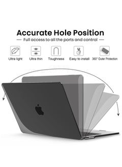 Generic Snap On Laptop Case Cover Compatible with MacBook Air 13.6 Inch 2022 Release A2681 M2 Chip w/Liquid Retina Display & Touch ID Protective Plastic Hard Shell Case Cover (Crystal Black)  - Image 3