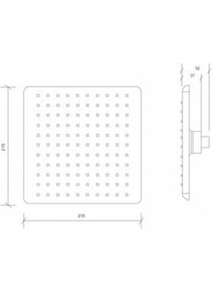 Tema Tetra Bathroom Overhead Shower Head with Lime Breaker System  - Image 2