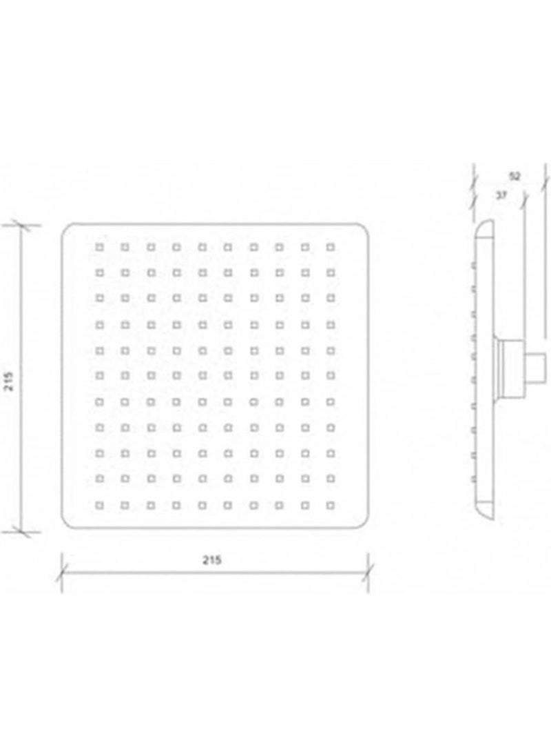 Tema - Tetra Bathroom Overhead Shower Head with Lime Breaker System - Image 1