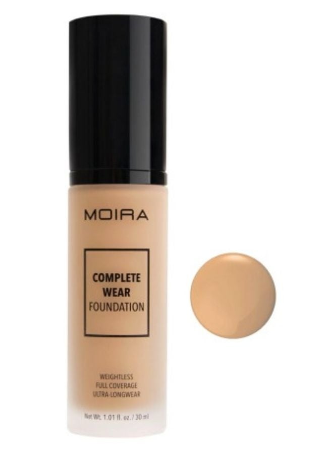 moira moira MOIRA Complete Wear Foundation – Shade 350 Classic Beige Full Coverage, Long-Lasting Matte Finish, Lightweight & Waterproof Formula 30ml  - Image 1