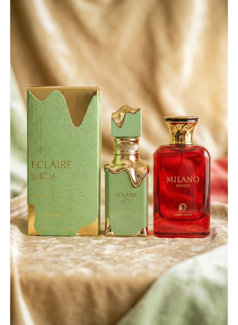 لطافة مجموعة هدايا عطر اكلاير بستاشي 100مل - ميلانو ابسلو 100 مل - Image 1