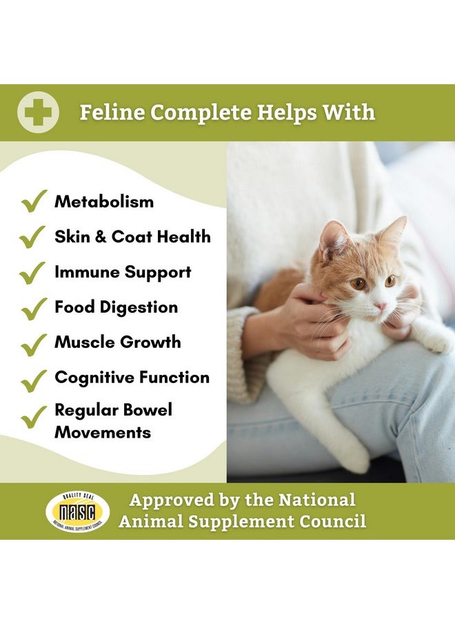 Wholistic Pet Organics Feline Complete: Cat Multivitamins Powder  4 Oz  Immune Support Supplements For Cats  Cat Probiotics, Minerals & Vitamins For Cats  Antioxidants For Cat Skin & Coat  - Image 4