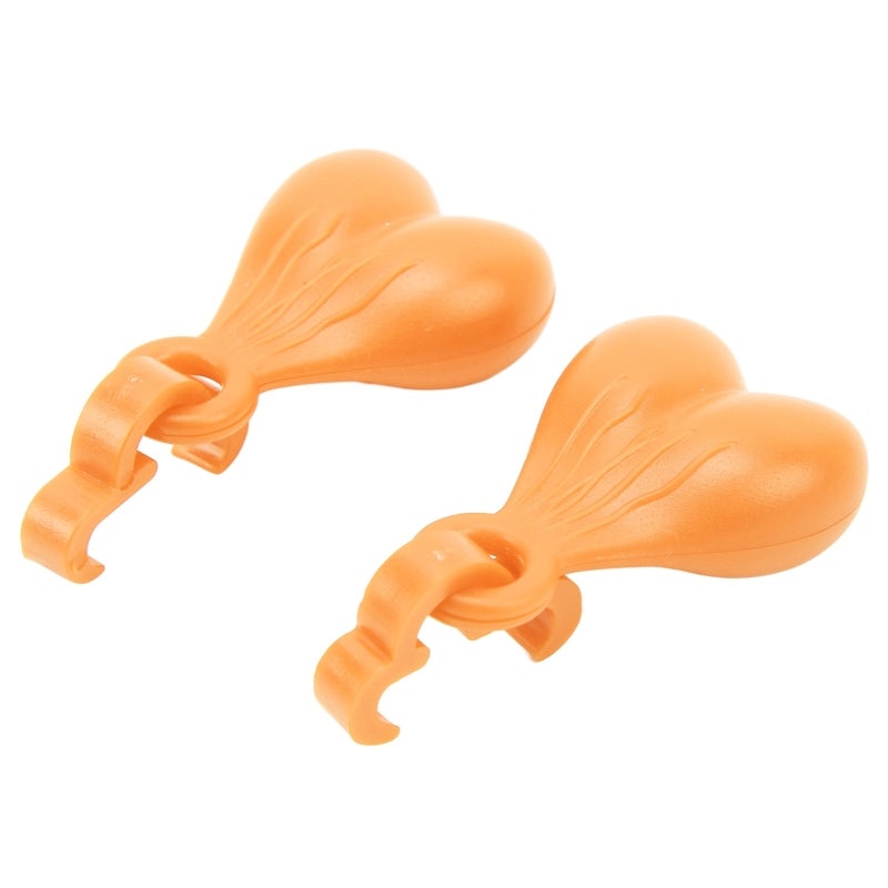 1 Pair Slipper Charm ABS Cute Stylish Hanging Shoe Decoration Charm Balls for Men Women Birthday Gift Orange - Image 1