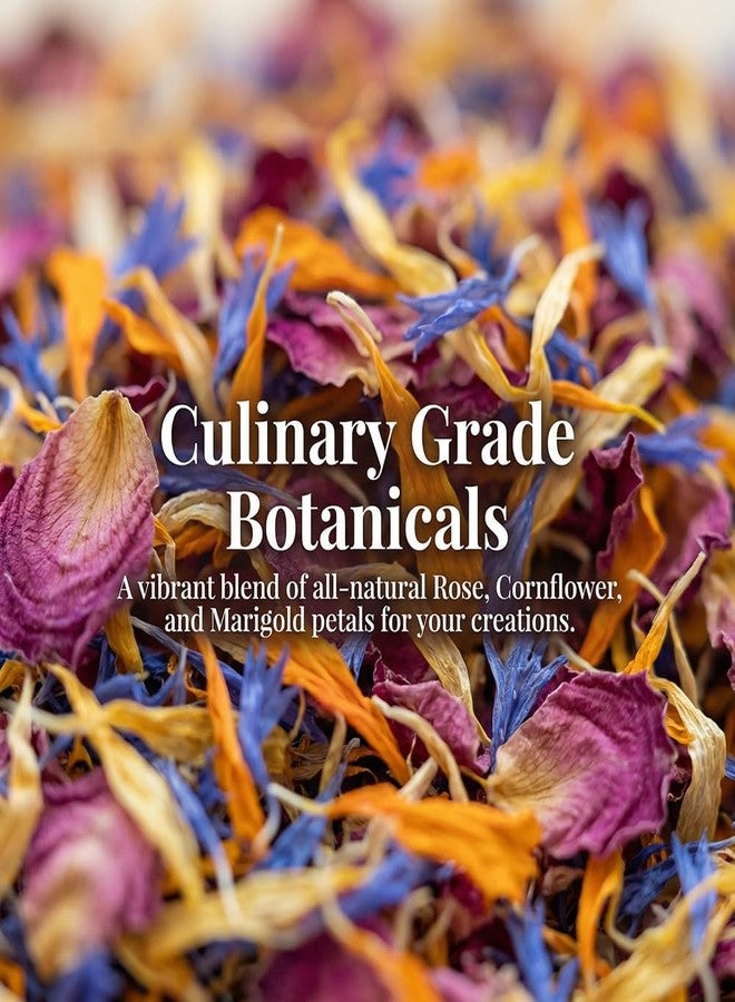 KOOTIPS Naturals Brilliant Flower Petal Blend - Edible blend of calendula, blue cornflower and rose petals, all natural, food-grade, dried floral mix for baking, cocktails & garnish - Image 5