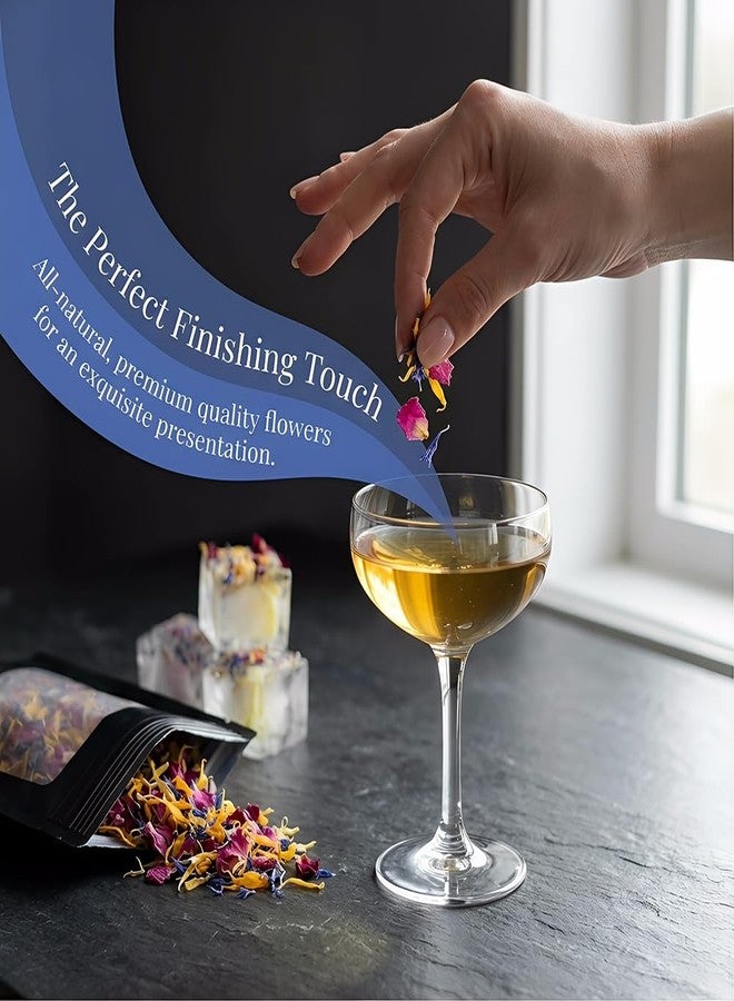 KOOTIPS Naturals Brilliant Flower Petal Blend - Edible blend of calendula, blue cornflower and rose petals, all natural, food-grade, dried floral mix for baking, cocktails & garnish - Image 3