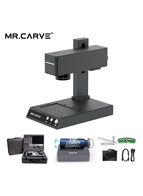 M4 Marking Machine Laser Engraver Infrared Laser Module and 5W Blue Light Laser Module 70x70mm Carving Area with Rotary Roller High Speed for Large Object Luggage Engraving