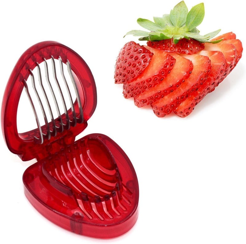 Zramo Accessories Simply Slice Strawberry Section Slicer Kitchen Cutter Gadgets Kitchen Tool Mini Slicer Cut Joie MSC Stainless Steel Blade Craft Fruit Tools Factory kiss - Image 1