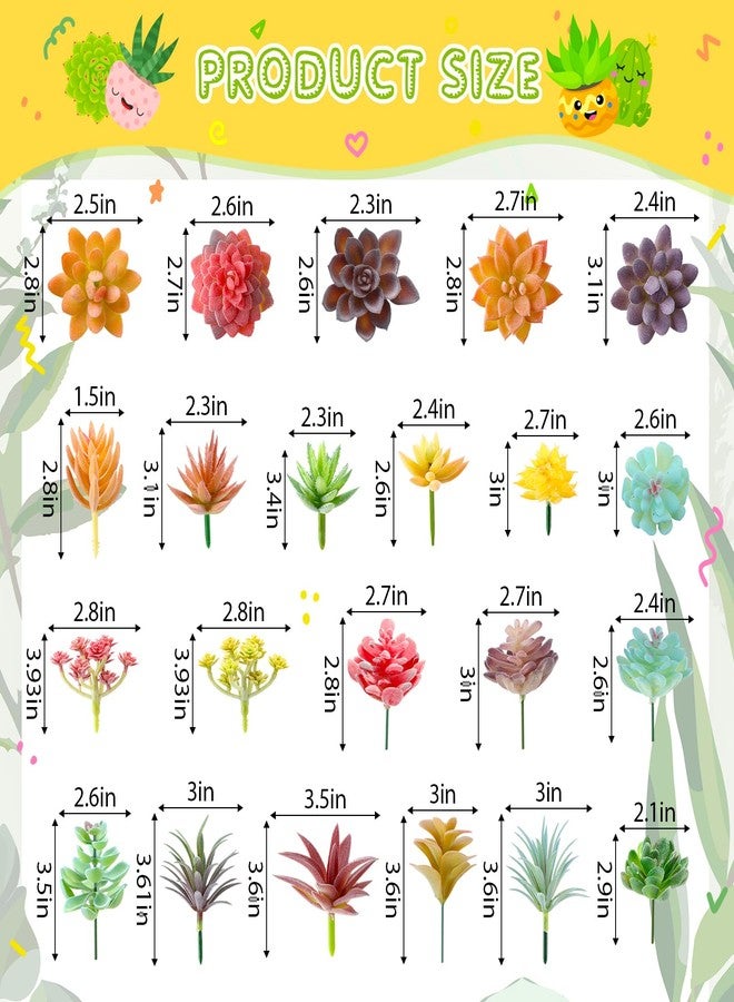 Yunsailing 40 Pieces Artificial Succulent Plants Faux Realistic Fake Unpotted Mini Succulents for DIY Garden Home Office Indoor Decor (Cute) - Image 3