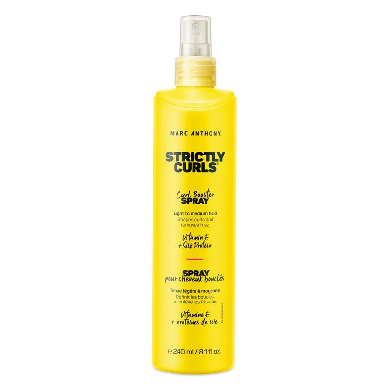 Marc Anthony Curly Hair Spray, Strictly Curls - Curl Booster Removes Frizz, Repels Humidity & Holds Bouncy Curls - Vitamin E & Hydrolyzed Silk Hairspray Add Bounce & Volume - 8.1 Fl Oz - Image 1