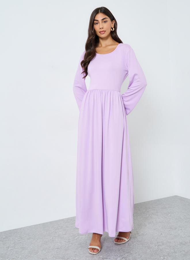 ستايلي فستان طويل بياقة سكوب - Image 3