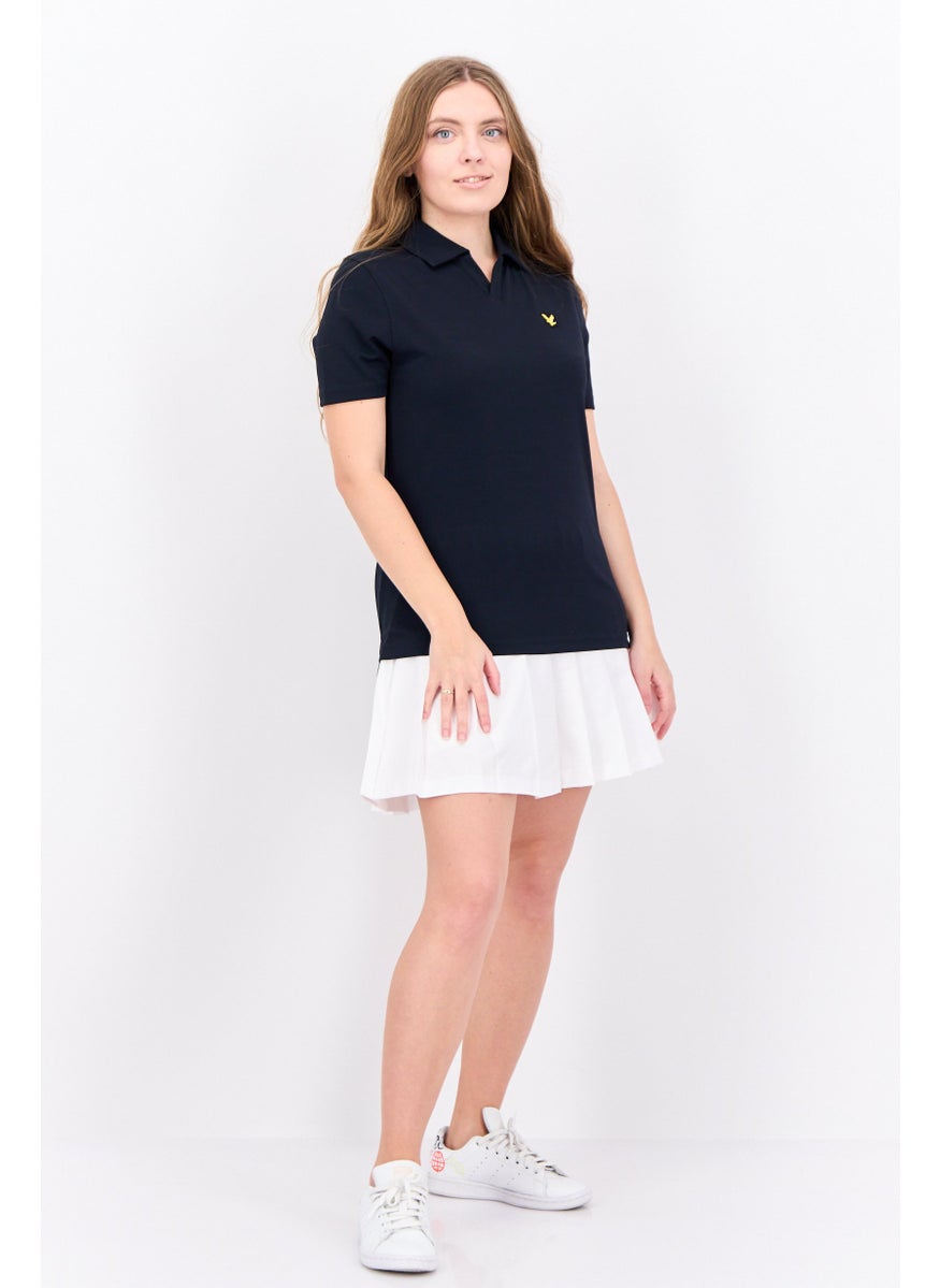 Women Regular Fit Embroidered Short Sleeve Polo Shirt, Black - pzsku/Z227360D3DECCCB477A8BZ/45/_/1738678571/b4124279-da50-4838-9f84-8cc97f8a6dcd