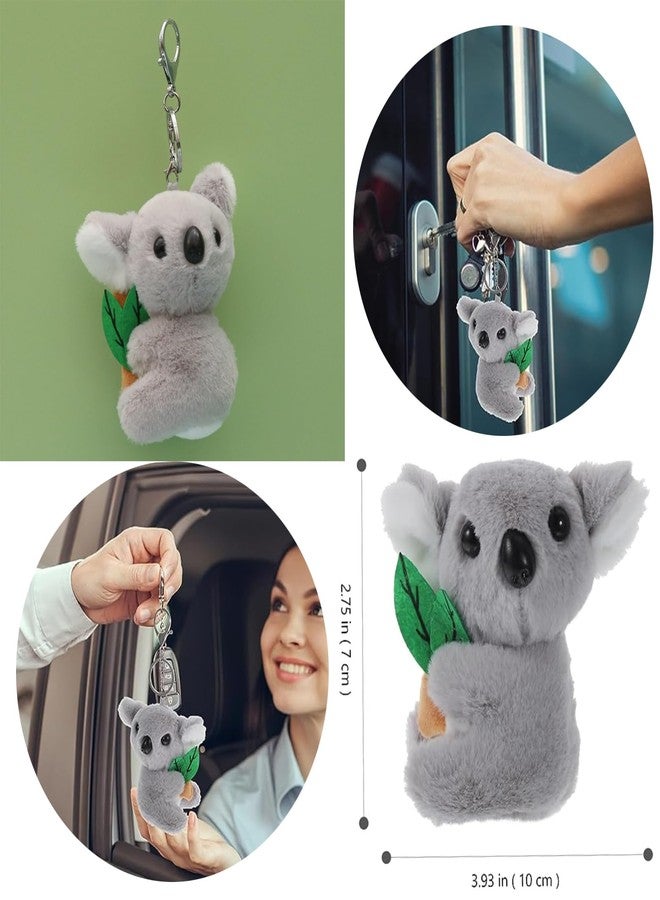 hobbyme Lovely Plush Koala Key Ring,Crafts Key Pendant Key Ring Decor, Adorable Fluffy Keychain Decorative Bag for Miss - Image 2