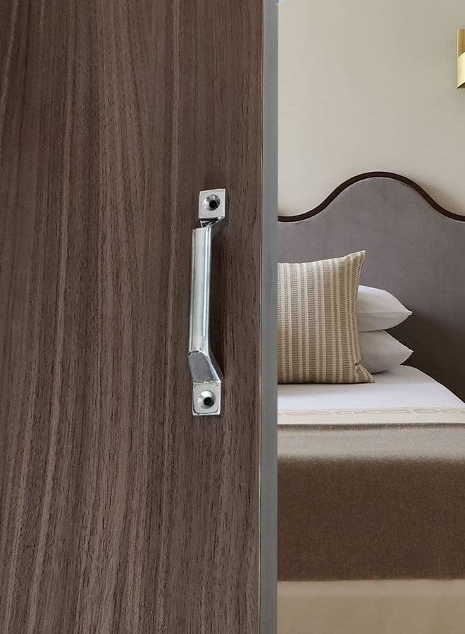 Allied Window Handle | Wardrobe Handle | Cabinet Handle | Chest Handle | Door Handle with Screw (6 ", 2 Tone Chrome Finish) - Pack of 4 - Image 3