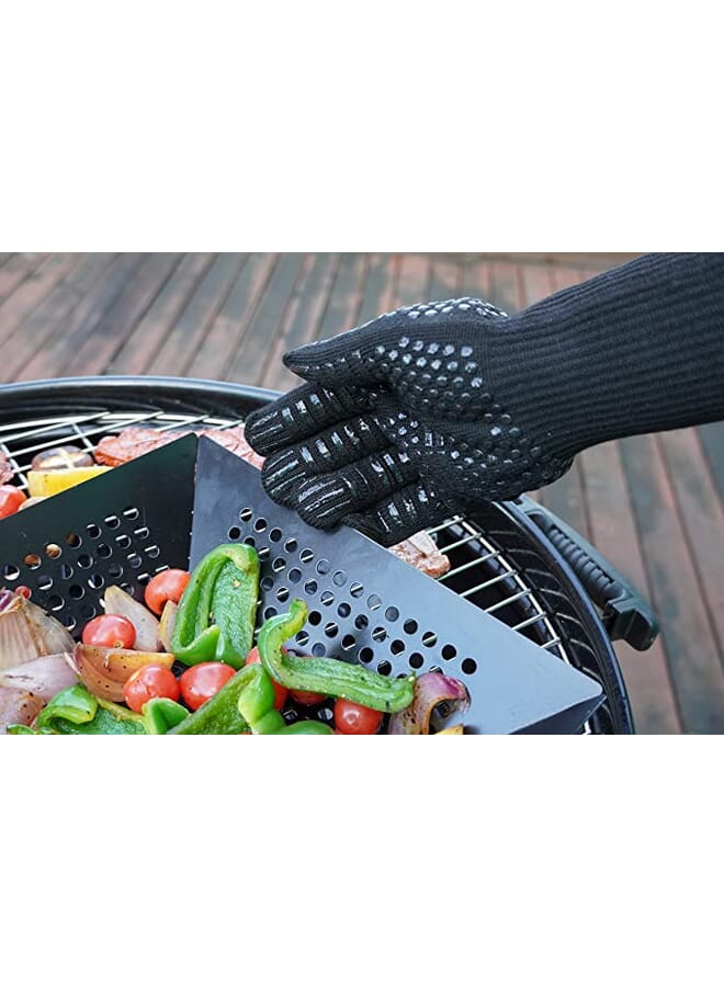 SABORR BBQ Gloves (2pcs) BHC0317 – Heat-Resistant, Non-Slip Silicone Grip | Safe & Comfortable for Grilling & Barbecue - Image 3