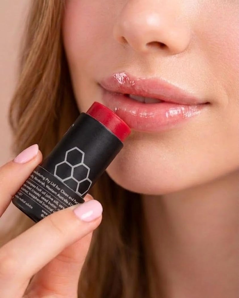 Clean & Pure Tinted Strawberry Lip Balm – 100% Natural, Enriched with Strawberry, Moisturizes & Repairs Dry Lips, 6g - Image 4