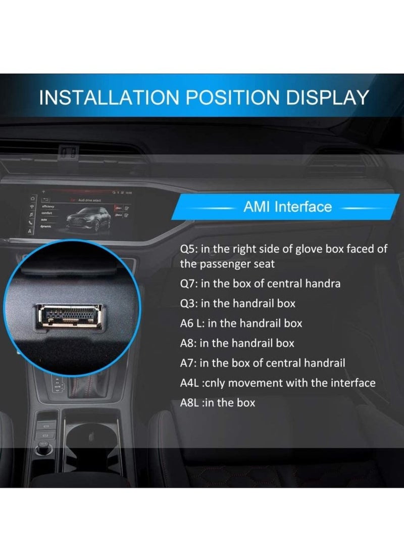 SYOSI - MDI AMI MMI Music Interface USB+ Charger Aux Cable for Audi A6L A8L Q7 A3 A4L A5 A1, Haofy 3.5mm Audio USB Socket AUX Adapter Cable Adapter Scart-HDMI to Scart Cable - Image 1