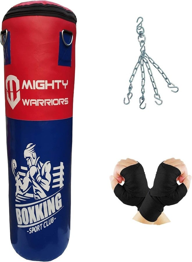 بايسون مجموعة أدوات الملاكمة القوية من بايسون بلو (حقيبة ملاكمة 36 بوصة، سلسلة تعليق، ضمادة يد) حقيبة ثقيلة - Image 2