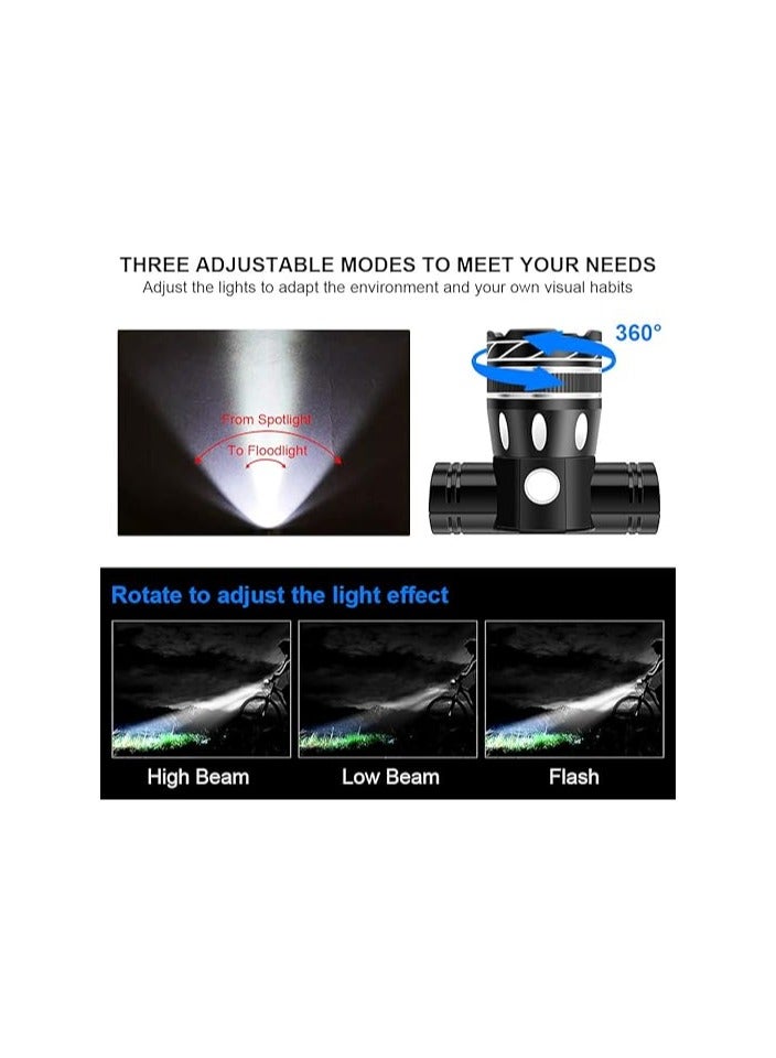 Greneric Bike Light, Super Bright Rechargeable Front Headlight for Cycling Outdoor, Waterproof Bicycle Headlight with 3 Light Mode Options - Image 3