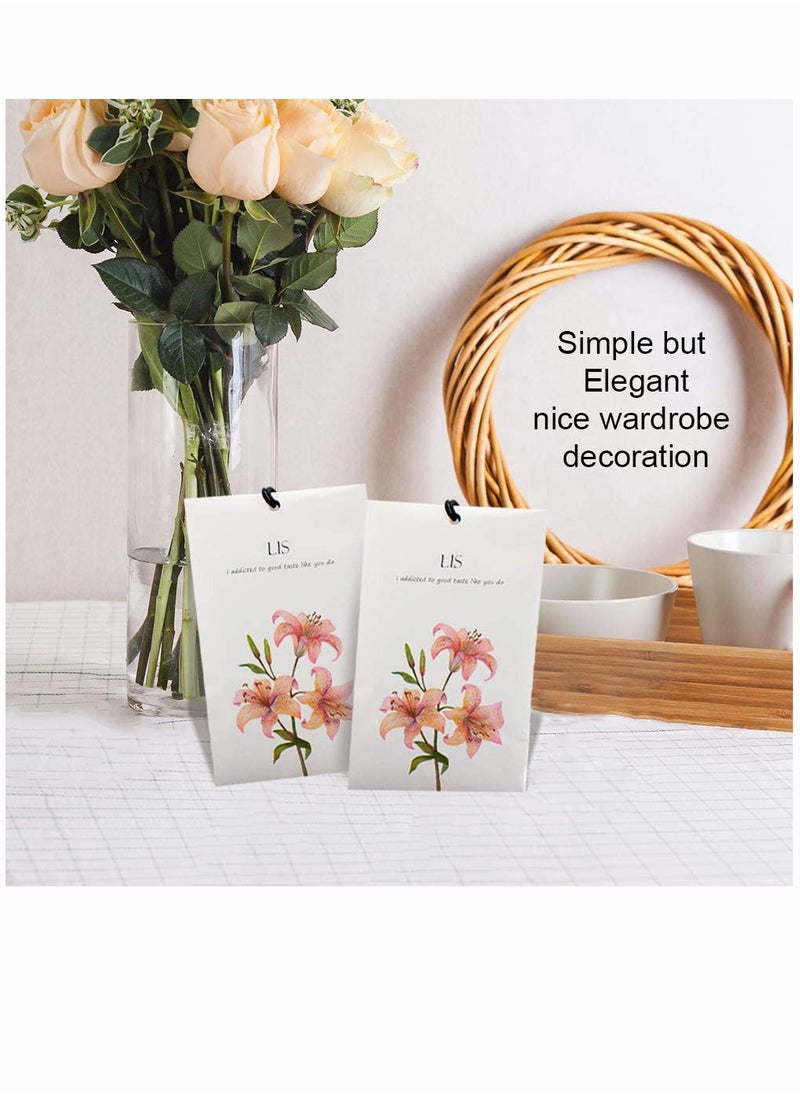 SYOSI Lily Sachet 1Box 12Pcs Lily Dried Flower Bag Scent Sachet Drawer Freshener Lily Closet Air Freshener Scented Drawer Deodorizer Freshener for Drawers Closet Home Car Fragrance Product  - Image 5
