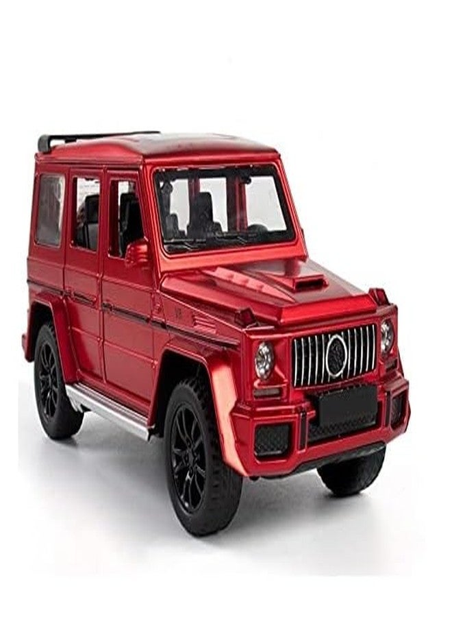 IndusBay® 1:32 Scale Metal DieCast MERC G-63 Die-Cast with 6 Openable Doors and Pull Back Action Light Sound Jeep AMG, Red - Image 1