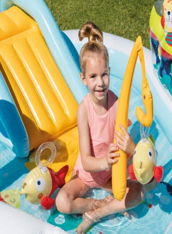 VWretails Inflatable Family Play Center with Water Slides Balls and Inflatable Toys Big Size and Multi Colorfull for Kid's Fun and Enjoyment with Family in Vacations (Fishing Fun Play Center) - Image 4
