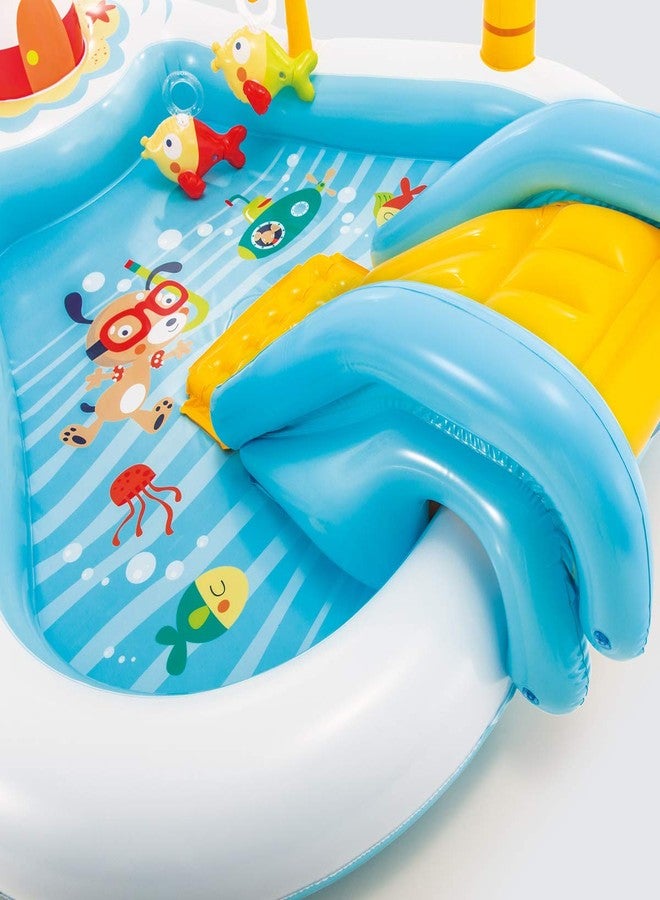 VWretails Inflatable Family Play Center with Water Slides Balls and Inflatable Toys Big Size and Multi Colorfull for Kid's Fun and Enjoyment with Family in Vacations (Fishing Fun Play Center) - Image 5