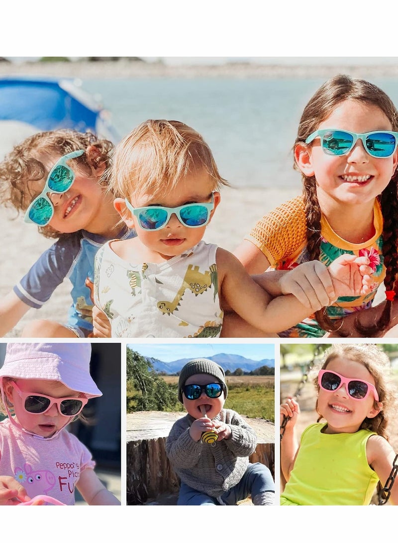SYOSI Flexible Polarized Baby Sunglasses with Adjustable Strap for Toddler Newborn Infant Age 0-24 Months, 100% UV Protection  - Image 5
