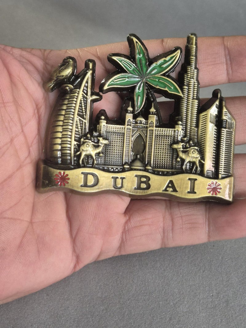 DT DECTONE Metal Fridge Magnet, Dubai Design 3D Metal Magnet for Fridge, Study Table, Office Desk, Ideal Gift, Best Home Decor Item for Travel Enthusiasts 7 X 6 CM, Pack of 1 - Image 4