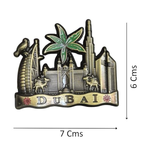 DT DECTONE Metal Fridge Magnet, Dubai Design 3D Metal Magnet for Fridge, Study Table, Office Desk, Ideal Gift, Best Home Decor Item for Travel Enthusiasts 7 X 6 CM, Pack of 1 - Image 2