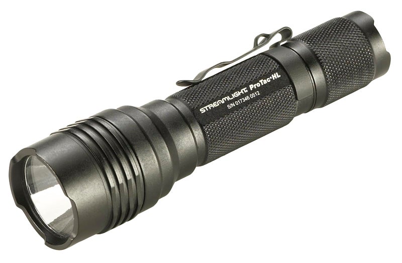 Streamlight فلاشلايت تكتيكي احترافي ستريملايت 88040 بروتاك HL بقوة 750 لومن مع بطاريات CR123A وحافظة، أسود، تعبئة تجزئة واضحة - Image 1