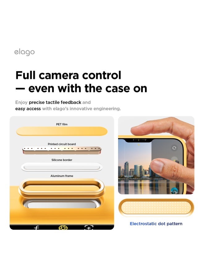 Elago Magnetic Liquid Silicone for iPhone 17 Pro MAX case cover [Camera Control Button Cover] compatible with MagSafe Shockproof - Sunshine - Image 3