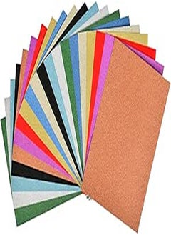 Generic 20PCS Sheet Glitter Cardstock Paper, A4 Colourful Sparlk Cardstock Papers 230GSM Colorful Glitter Card Sheets Non Shed 10 Colors for DIY Projects, Craft Work Decoration 