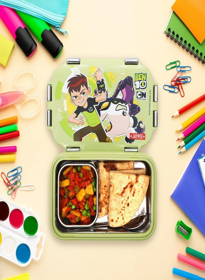 JAYPEE Wowsteel Junior Insulated Inner Stainless Steel Container Lunch Box for School, Collage, Office Ben 10 Green - Image 5