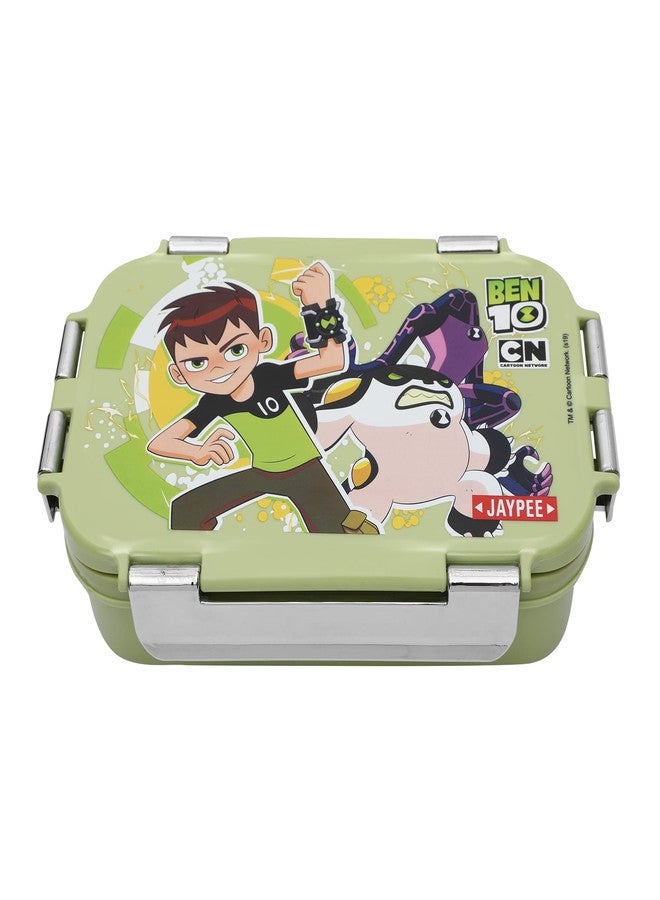 JAYPEE Wowsteel Junior Insulated Inner Stainless Steel Container Lunch Box for School, Collage, Office Ben 10 Green - Image 1