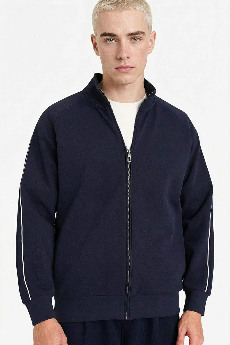 Defacto  Boxy Fit High Neck Cardigan for Men | Best Price UAE