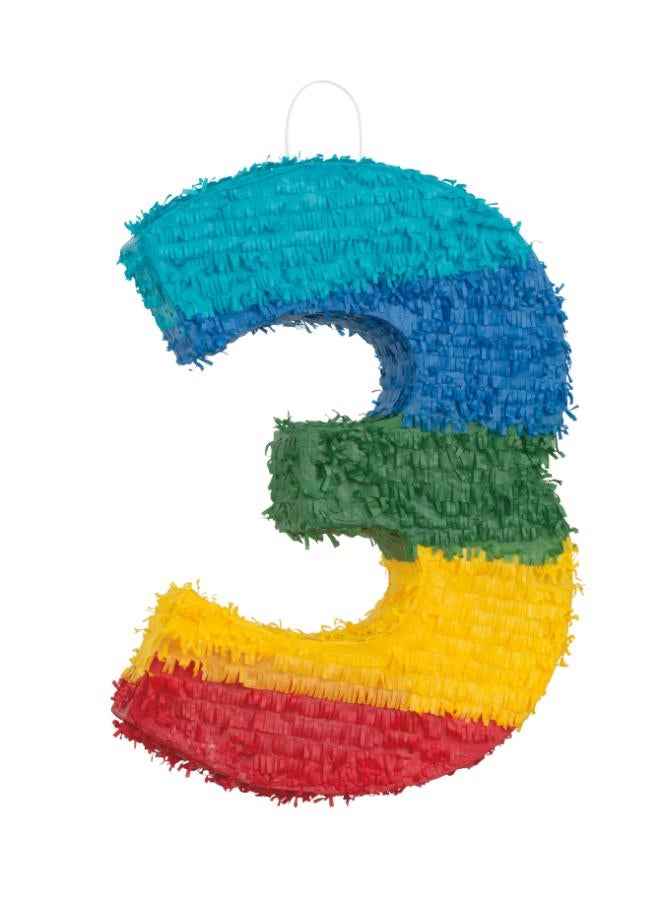 Unique Number 3 Pinata - Image 2