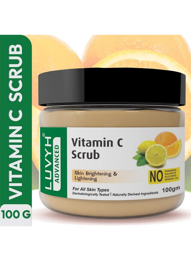 Luvyh Vitamin C Skin Lightening Face Scrub for Women and Men's | Brightening | Tan Removal |Sunburn | Glowing Skin |Dead Skin Remover Scrub |For All Skin Types - 100Gm - Image 2