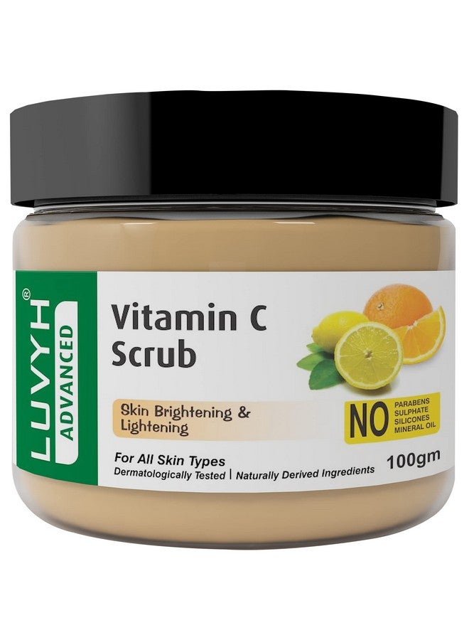 Luvyh Vitamin C Skin Lightening Face Scrub for Women and Men's | Brightening | Tan Removal |Sunburn | Glowing Skin |Dead Skin Remover Scrub |For All Skin Types - 100Gm - Image 1