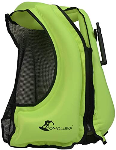 OMOUBOI Inflatable Snorkel Vest Kayak Inflatable Buoyancy Vest for Adults Snorkel Jackets for Swimming Snorkeling Paddling Boating Water Sports Beginner Adults-Only 105-220 lbs - Image 1