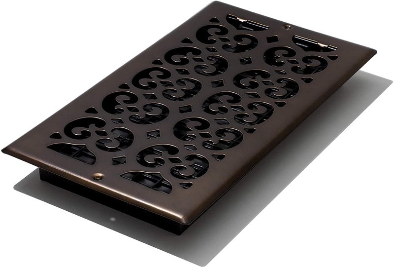 Decor Grates SP612W-RB Scroll Design Wall/Ceiling Register, 6x12, Rubbed Bronze Finish - Image 1