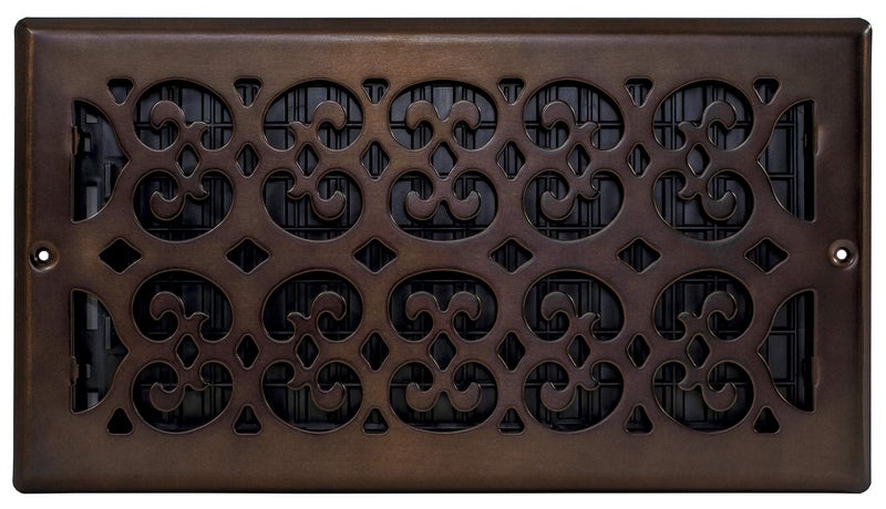Decor Grates SP612W-RB Scroll Design Wall/Ceiling Register, 6x12, Rubbed Bronze Finish - Image 3
