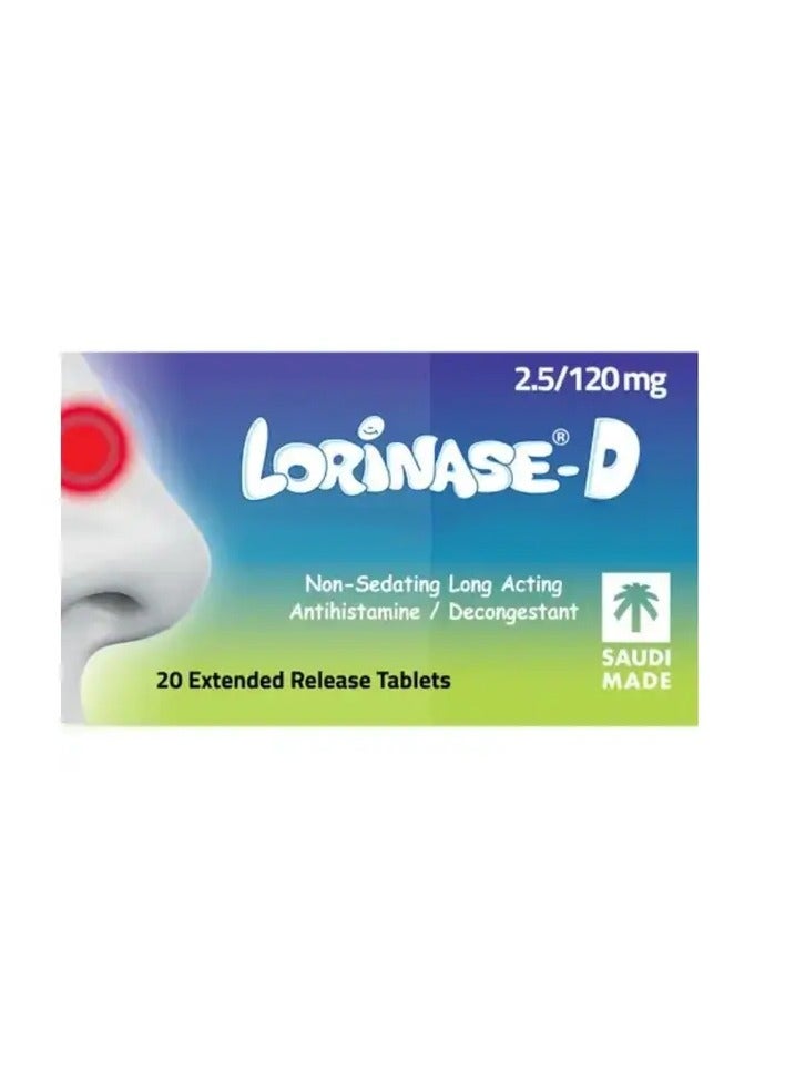 LORINASE Allergy Pain Relief 2.5/120 Mg Capsules 20 Pieces - Image 1